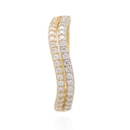Anillo Compromiso de Oro 18Kt Cintillo doble Circon Amarillo 16