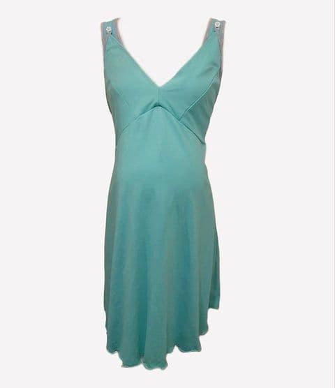 Camisa de dormir Maternal y Lactancia color Menta modelo Bretel Menta L