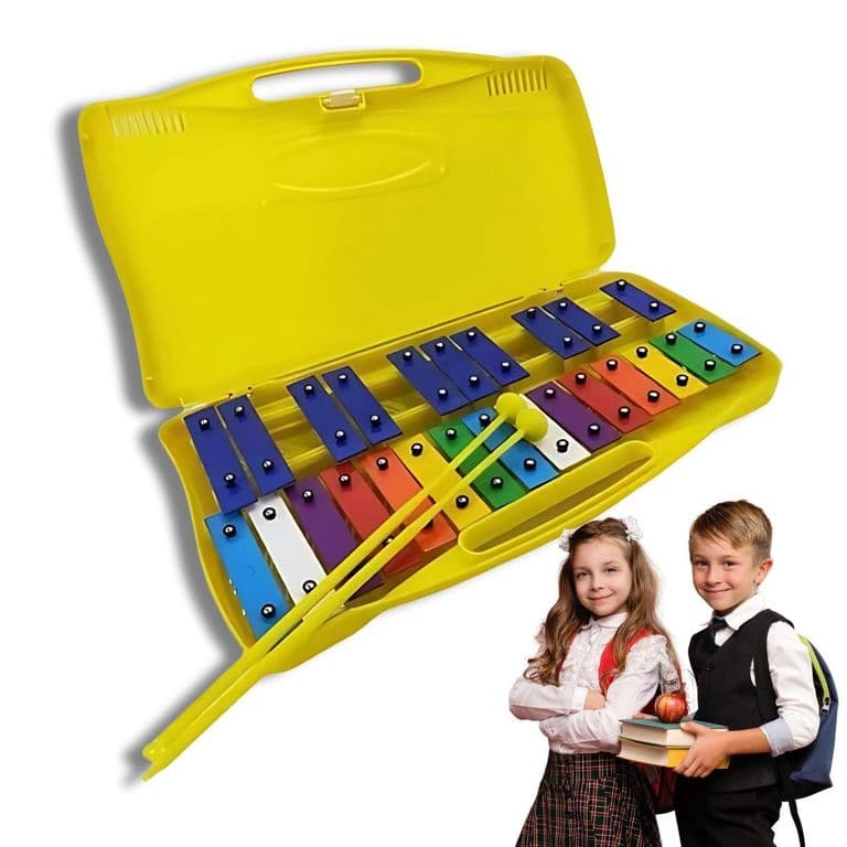 Metalofono 25 Notas Cromatico Placas Colores Didactico