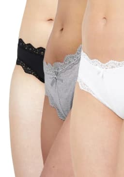Pack 3x culotte algodon P314.028-BLA Blanco S