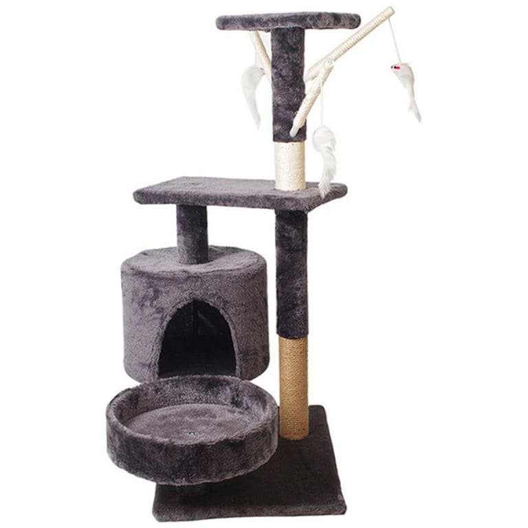 Rascador de Gatos 4 Niveles + Casita MD-04 DETODOYMAS