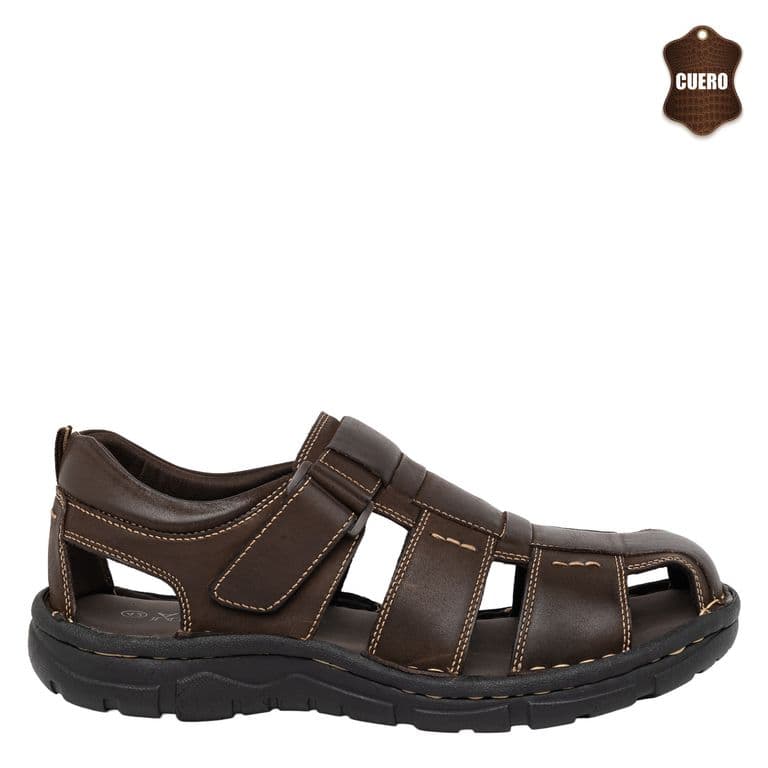 Sandalia de Cuero Hombre Cafe Faurio Cafe 40