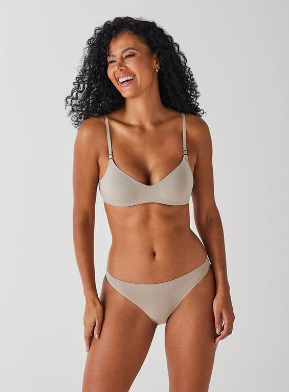 Calzon Tanga Cintura Baja 70221 Beige L