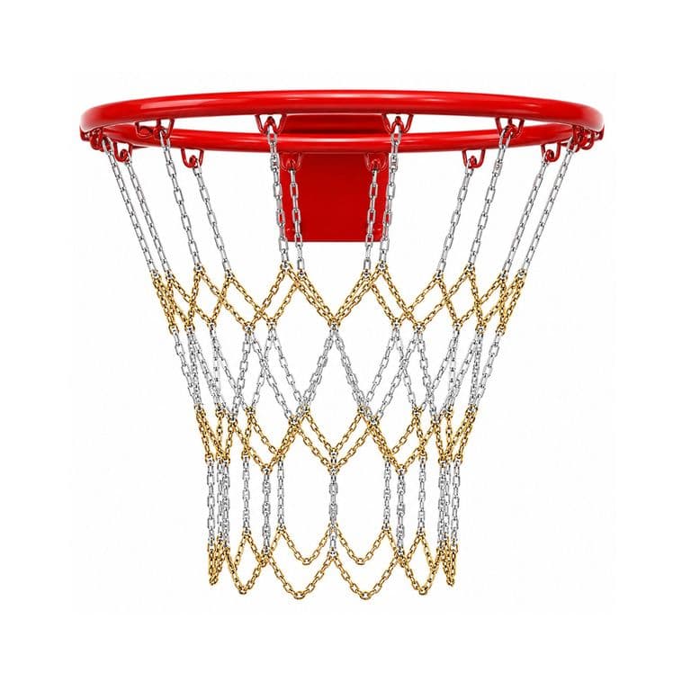 Red Malla Metalica Aro Basquetbol 12 Ganchos Acero
