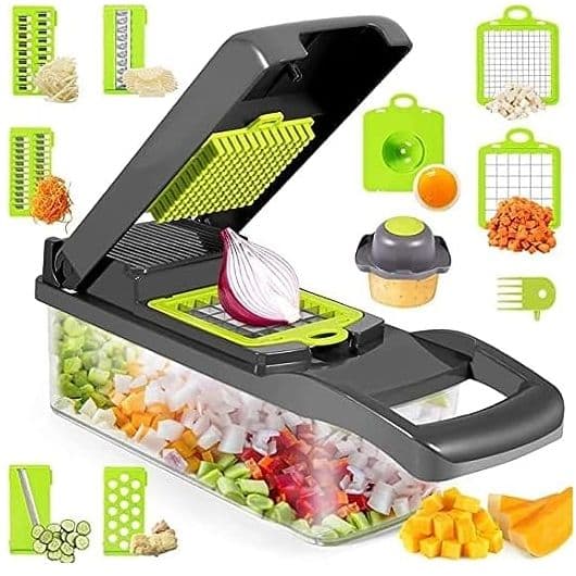 Picador De Alimentos Y Verduras Con Cuchillas Intercambiables