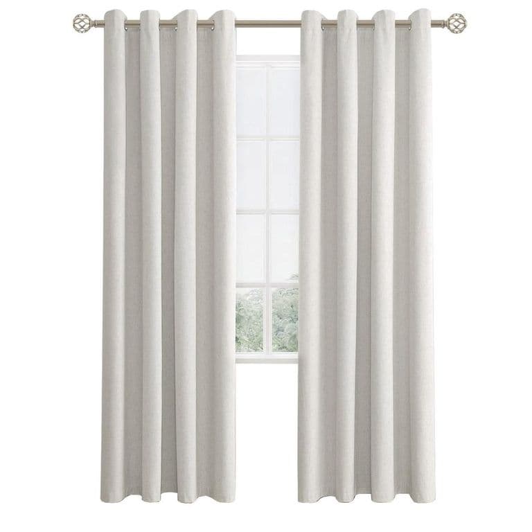 Cortina 100% Blackout Engomada Termica Set 2 140x220 - Crema