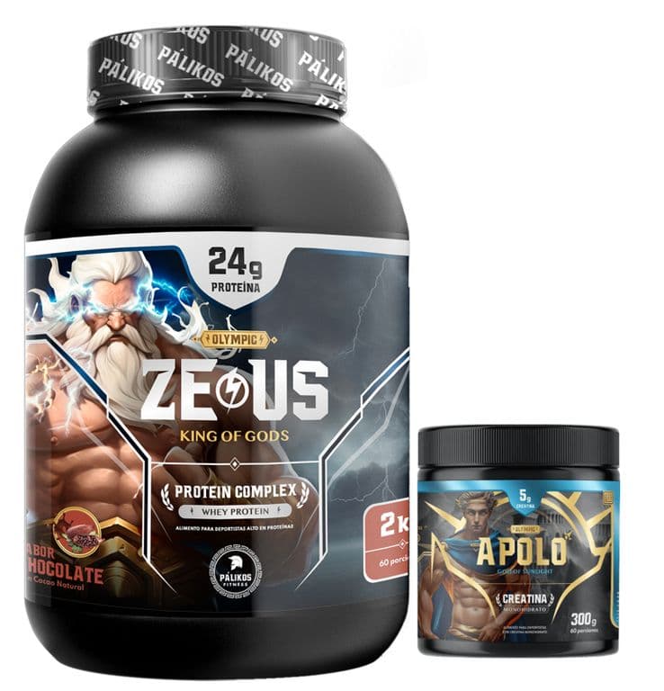 PACK WARRIOR Proteina Zeus COMPLEX 2kg Chocolate Creatina Apolo 300g.