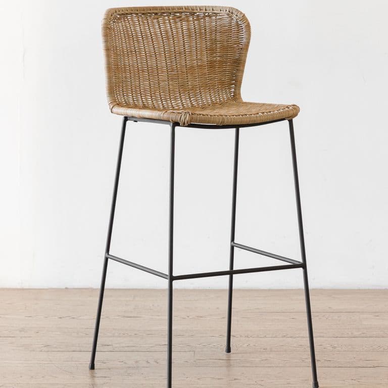 Taburete Golfet Natural Alto Amoble Chocolate