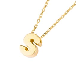 Collar de Oro 18kt Letra S Amarillo 50
