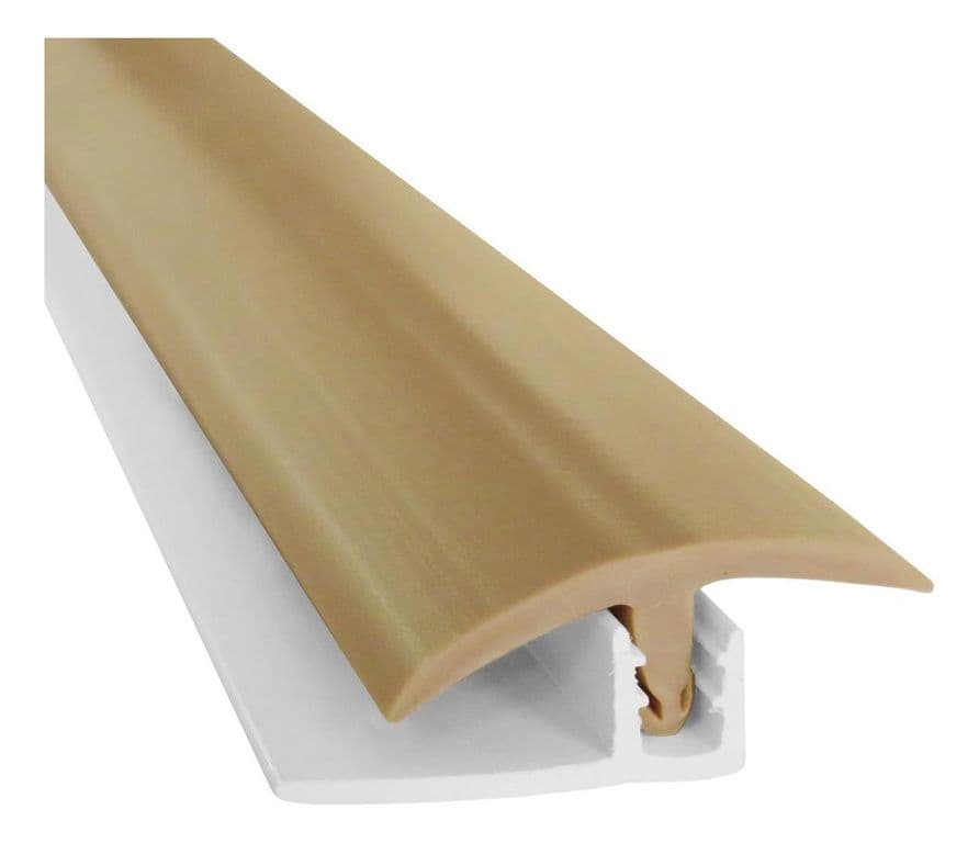 Cubrejunta Doble Superior Beige 40x8 Mm 1 Mt 10 Un