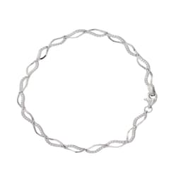 Pulsera de Oro 18kt Ondas Circon Amarillo 19