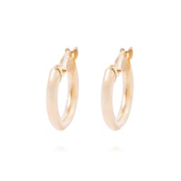 Aros de Oro 18kt Argollas Pequena Lisa AUA Amarillo 13