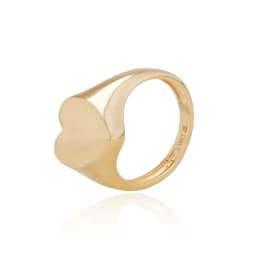 Anillo de Oro 18kt Corazon Sello Amarillo 11