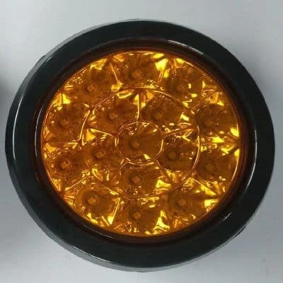 4" Diametro Farol de 19 LED Multivoltaje Ambar
