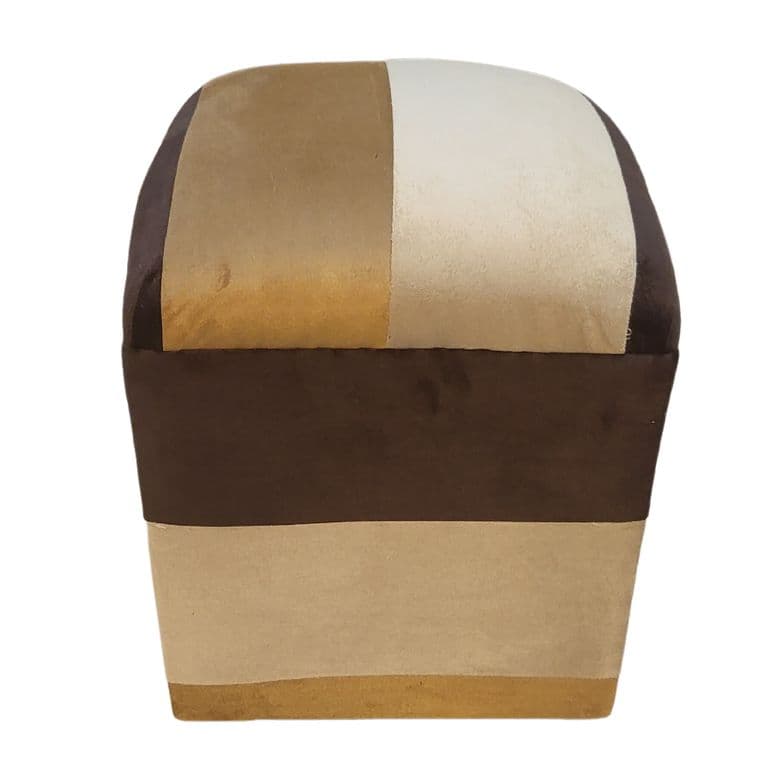 Pouf Bicolor Felpa 35x35x42 Muebles Rimar