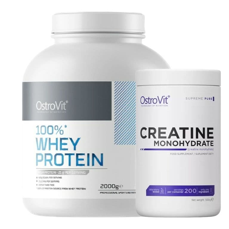 100% Whey Protein 2000gr Hazelnut cream + Creatina monohidratada 500gr -