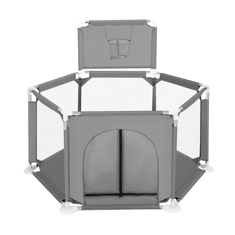 Corral de Seguridad Bebe hexagonal con Aro Gris