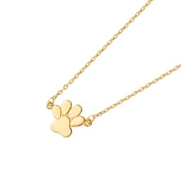 Collar de Oro 18kt Patita de Perro Amarillo 50