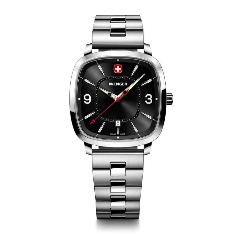 Reloj Vintage Sport acero dial negro Negro TALLA UNICA