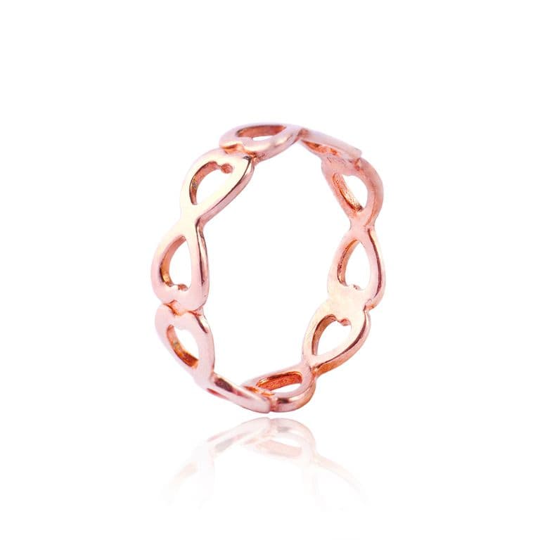 Anillo de Plata Esterlina 925 Rose Tipo 47 Rosa 14