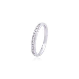 Anillo Oro Blanco 18kt Diamantes 12 Pts Corte Brillante SI/H Blanco 13