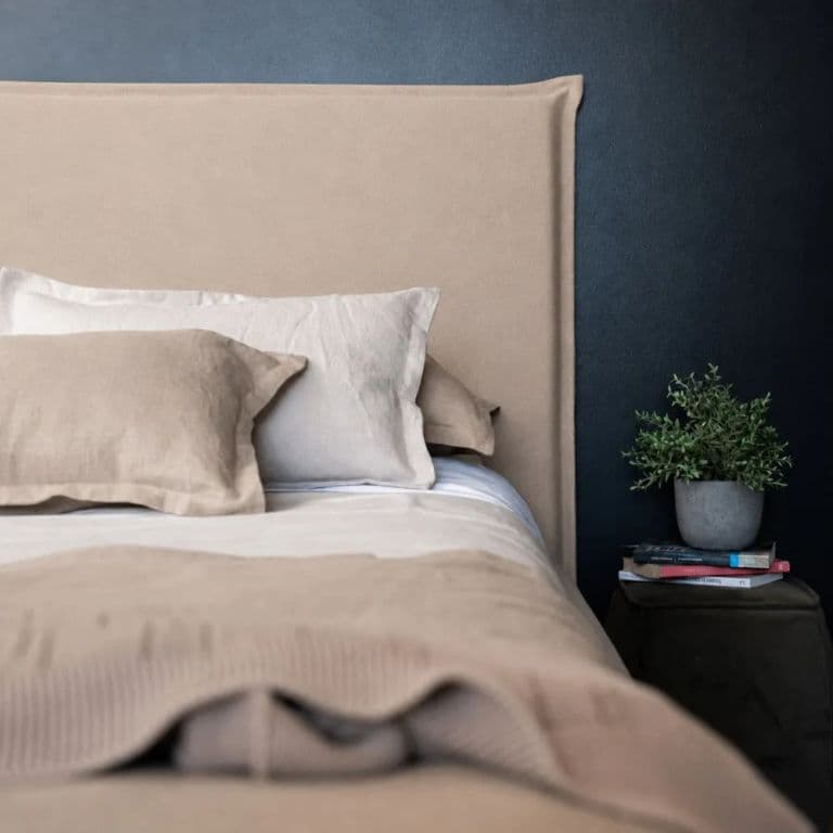 RESPALDO DE CAMA LAVABLE CON FUNDA PESTANA - KING - LINO BAHIA BEIGE