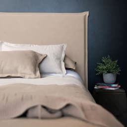 Respaldo de Cama Lavable 2 Plazas Lino Funda Pestana Bahia Beige