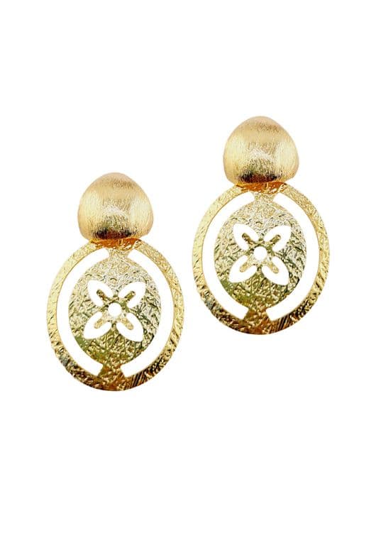 Aros Fer Gold Bano de Oro 24k Dorado TALLA UNICA