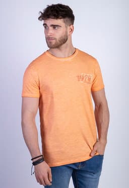 Polera Dirty Wash New York Naranjo Naranja S
