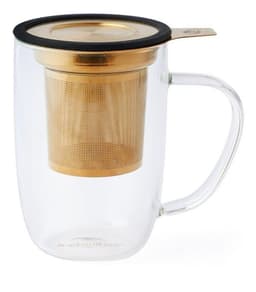 Mug Bhoro Negro Infusor Dorado 470 ml