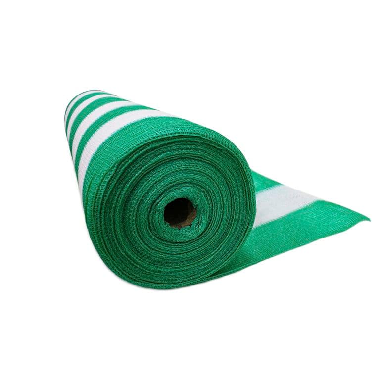 Malla Raschel sombra 80% 2,1x100mt Verde/blanca