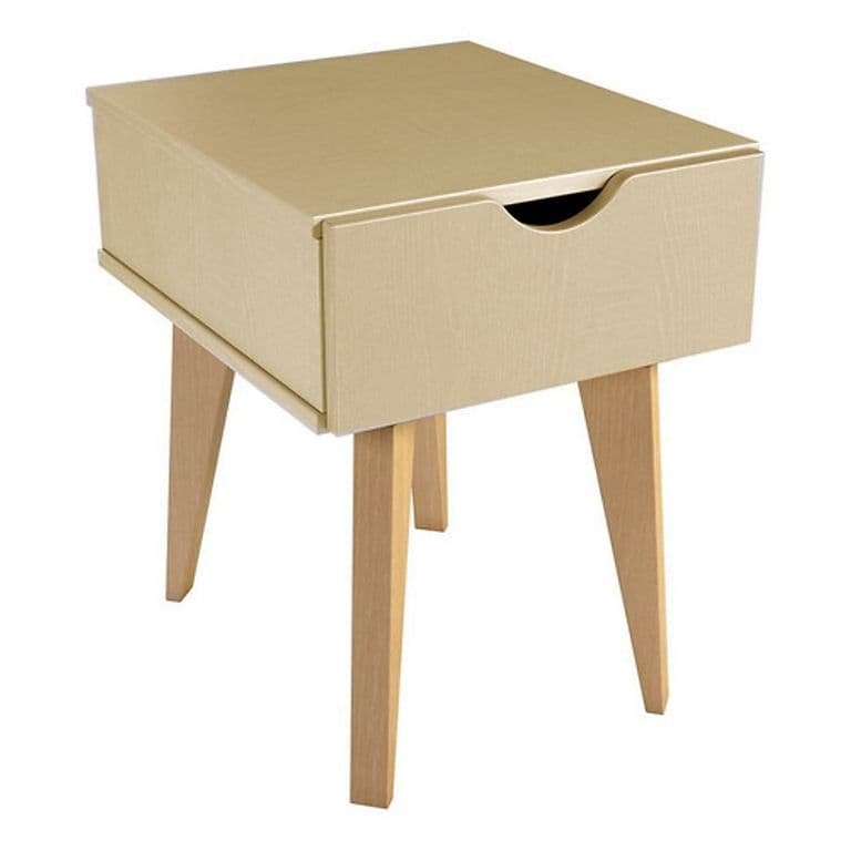 Velador Nordic Con Cajon Maderado