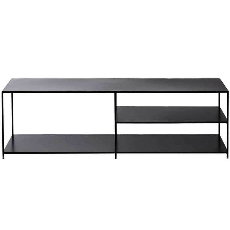 Arrimo TV Metalico Negro Utrecht 140x40x45 Hecho a Mano