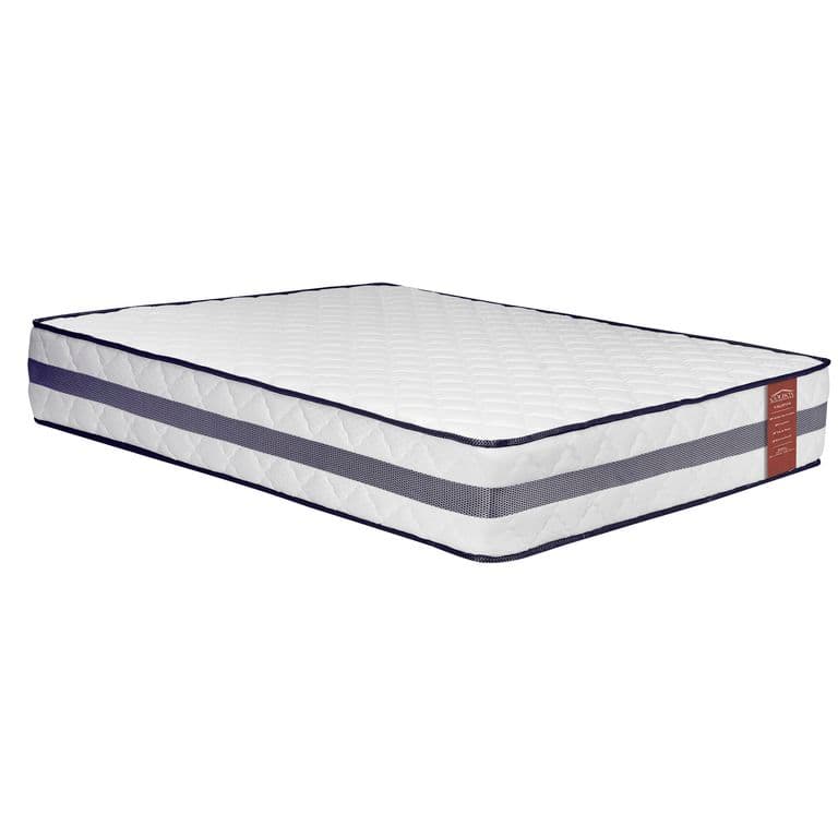Colchon Valdivia 2 Plazas Gris 150x190x30 Cm Resorte Bonell Dual Side Alta Densidad