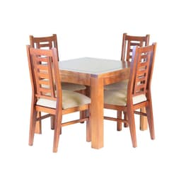 Comedor Nacional Rayenco 4 Sillas Color Rauli Tapiz Canela