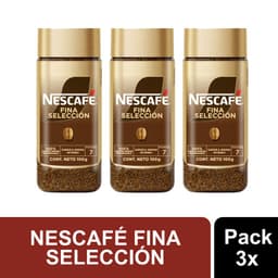 Cafe Nescafe Fina Seleccion Frasco 100g X3
