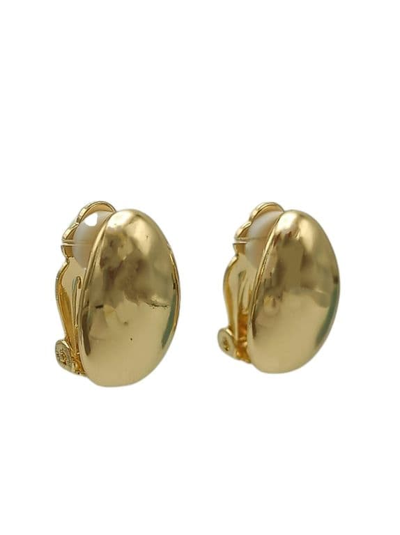 Aros Gota Espejo chapada en oro 18 k Sin Perforacion Earcuff Tendencia Plateado TALLA UNICA