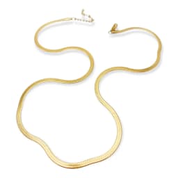 Colgante Cadena Tejido Serpiente 4mm Chapado En Oro 18kl Dorado TALLA UNICA