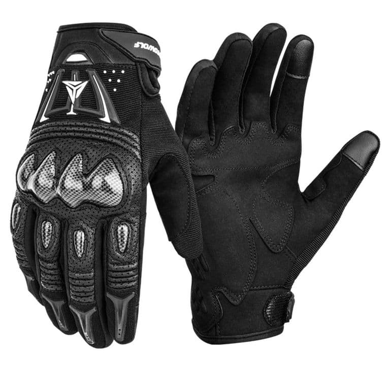 Guantes Para Moto Tacticos y Tactiles 0304 Negro 2XL