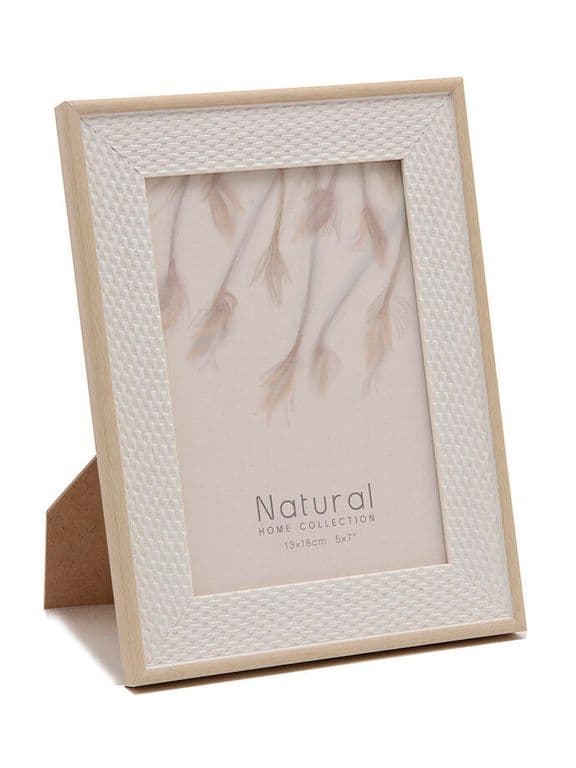 Marco plastico simil ratan 10x15 Natural