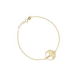 Pulseras de Oro 18kt Arbol de la Vida Amarillo 20