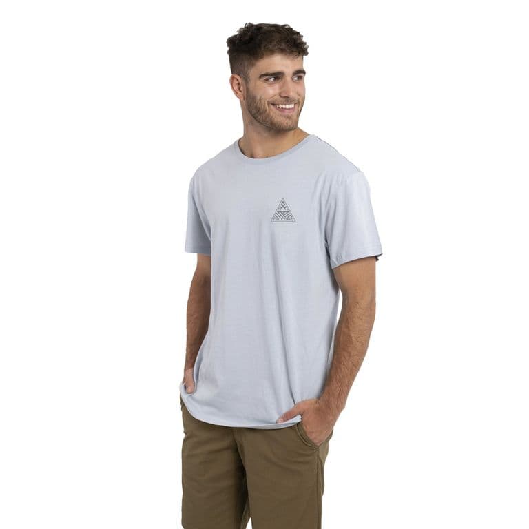 Polera Organica On The Road V2 Hombre Celeste S