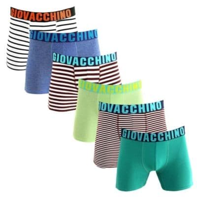 Pack de 6 Boxer Medio Algodon Hombre. Multicolor L