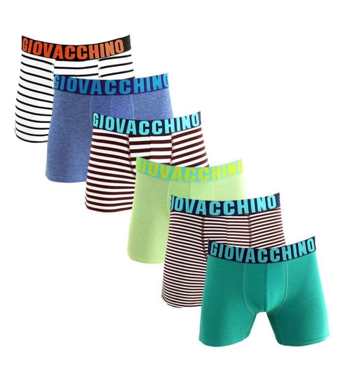 Pack de 6 Boxer Medio Algodon Hombre. Multicolor 2XL