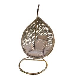 SILLA COLGANTE GRIS / PLOMA CON COJIN