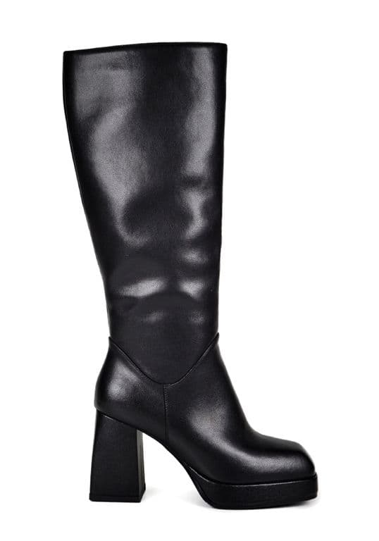 Bota Cuero Veruska Negro Negro 36
