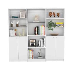Set 2 Estantes 2 Puertas + Estante 4 Repisas Fm-020B Blanco