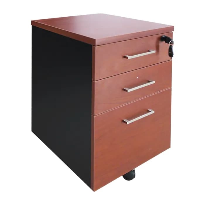 Cajonera Movil 2U1KX CEREZO con NEGRO