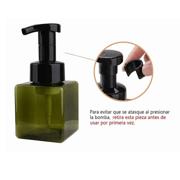 Dispensador Jabon Alcohol Gel 250ml Plastico Decorativo - Verde
