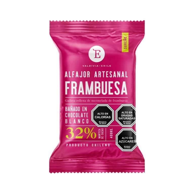 Alfajor Artesanal Frambuesa Choc Blanco 24x40 gr.
